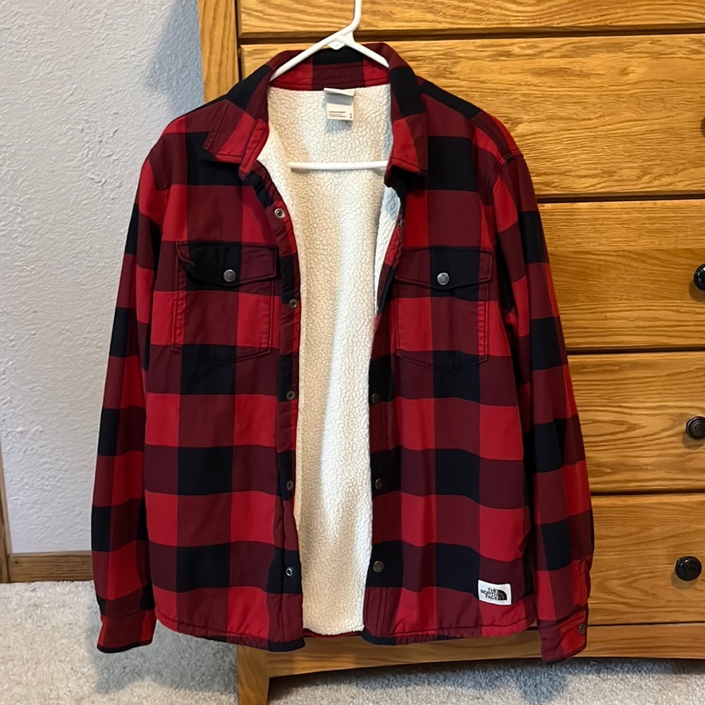 The north face fleece lined Buffalo plaid flannel